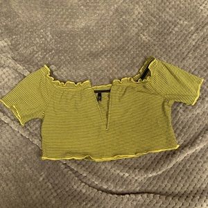 Off the shoulder crop top